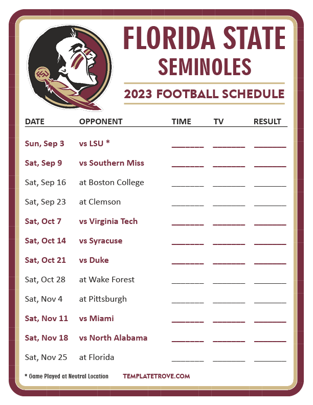 Fsu Football Schedule 2024 Espn Gerrie Roselle