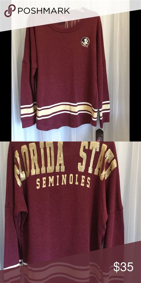 Fsu Seminole Sweatshirt Sweatshirts State Sweatshirt Sweatshirt Tops