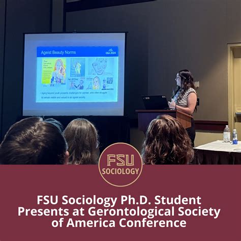 Fsu Sociology Ph D Student Presents At Gerontological Society Of