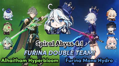 Furina Team C0 Alhaitham Hyperbloom C1 Furina Mono Hydro Genshin