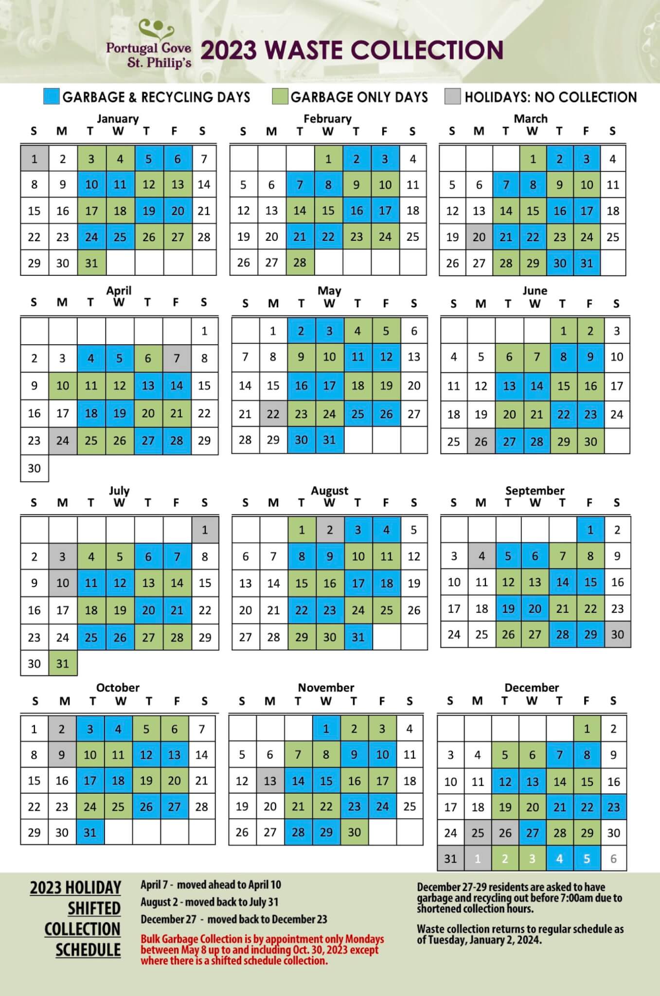 Garbage Collection Toronto Schedule