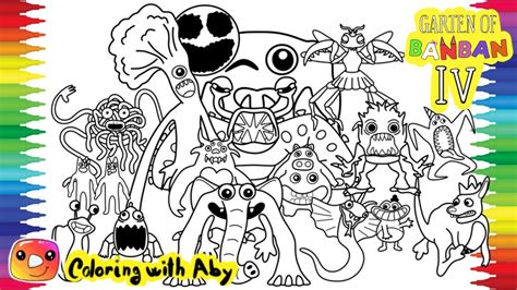 Garten Of Banban Chapter Coloring Page Color All Monsters, 59% Off