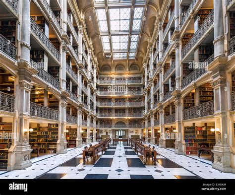 George Peabody Library Johns Hopkins University Baltimore Maryland