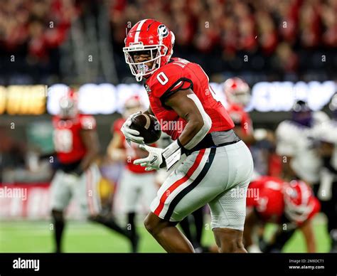 Georgia Bulldogs Tight End Darnell Washington Runs With The Ball