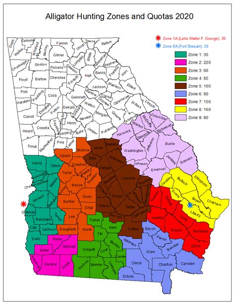 Georgia Hunting Zones Maps Regulations Land Access