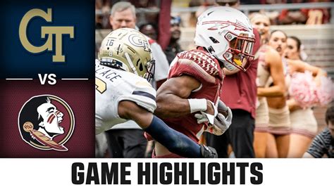 Georgia Tech Vs Florida State Acc Football Highlights 2022 Youtube