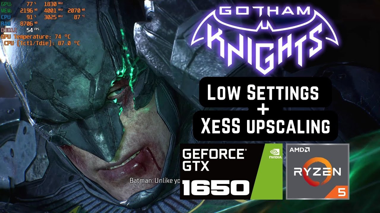 Gotham Knights Gtx 1050 Ti Performance Fix Youtube