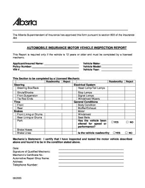 Government Of Alberta Motor Vehicle Inspection Form Infoupdate Org