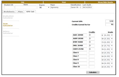 Gpa Calculators Office Of The Registrar Purdue University