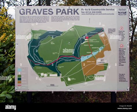 Graves Park Sheffield Map Stock Photo Alamy