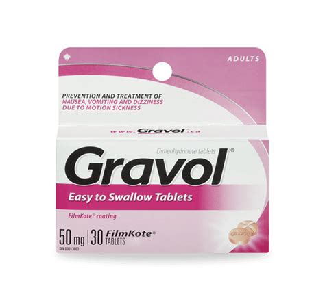 Gravol Easy To Swallow Tablets Gravol