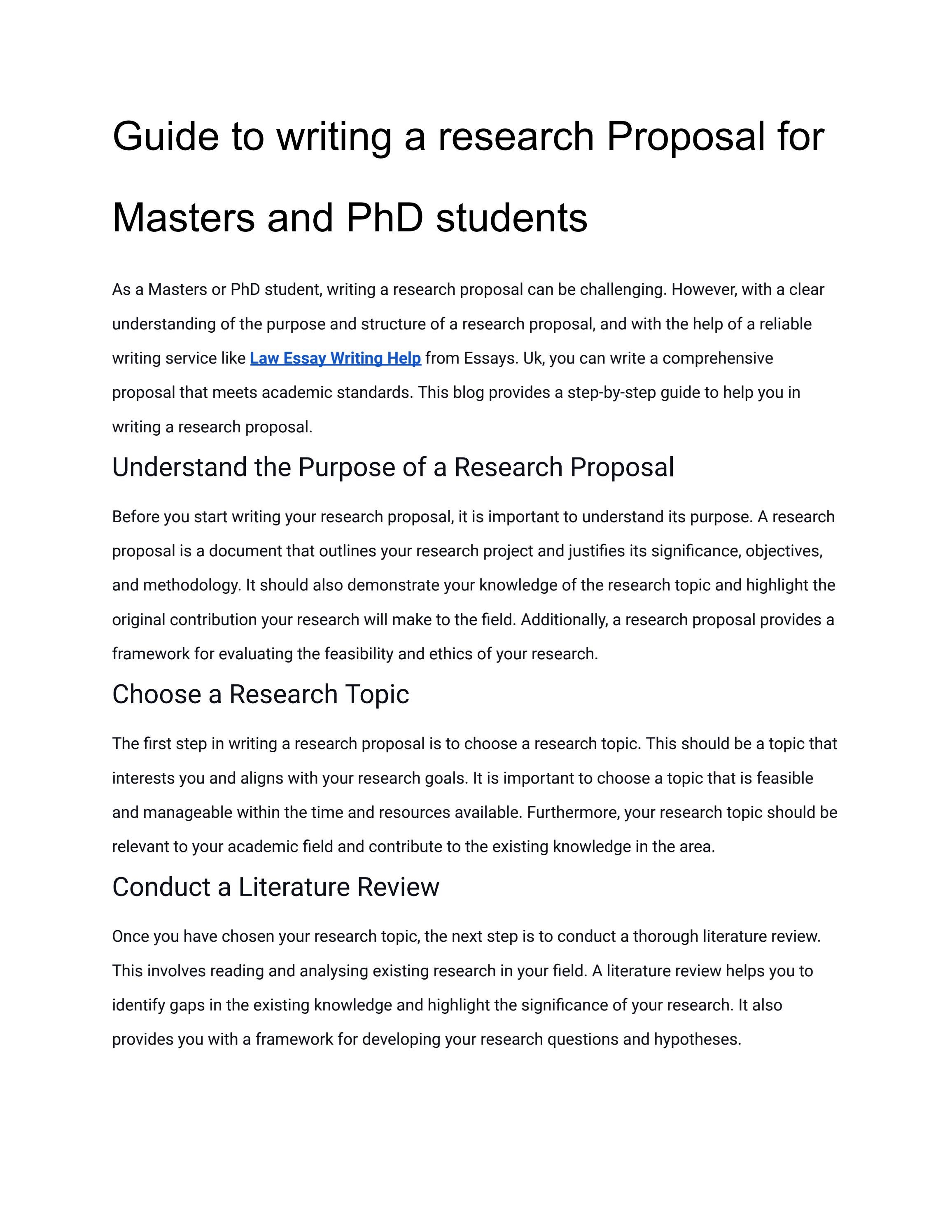 Guide To Writing A Master S Research Proposal Latest Updates