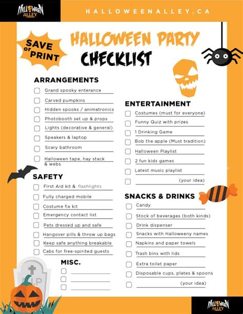 Halloween The Date: Ultimate Party Checklist