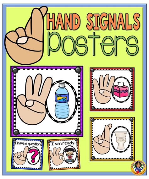 Hands Signals Posters For The Classroom Made By Teachers