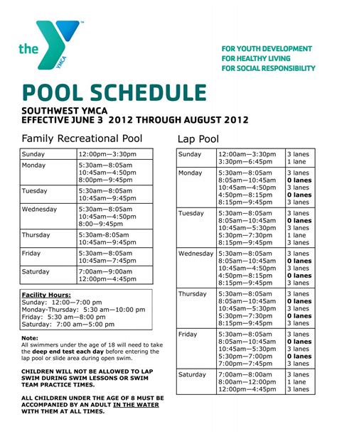 Hardisty Swimming Pool Schedule