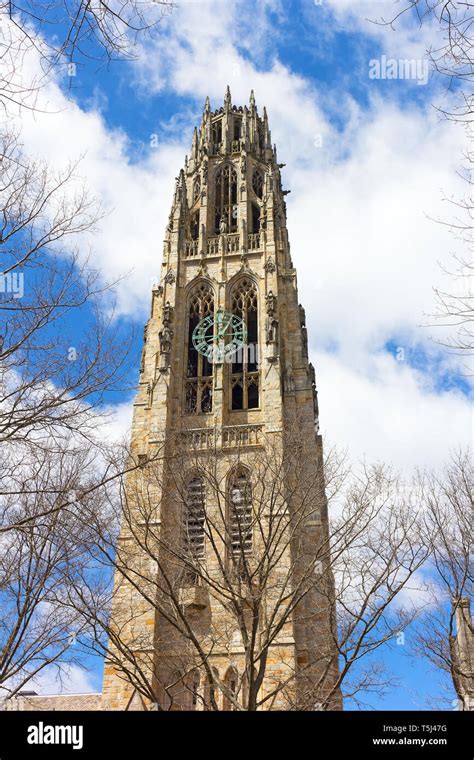 Harkness Tower Yale University Campus New Haven Connecticut Usa