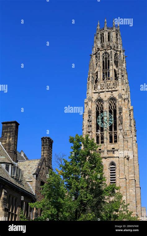 Harkness Tower Yale University Connecticut Usa Stock Photo Image