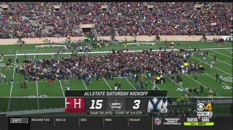 Harvard Yale Game Delayed At Halftime By Student Climate Protest Youtube