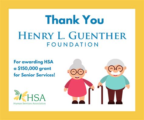 Henry L Guenther Foundation Awards Hsa Grant For Senior Services