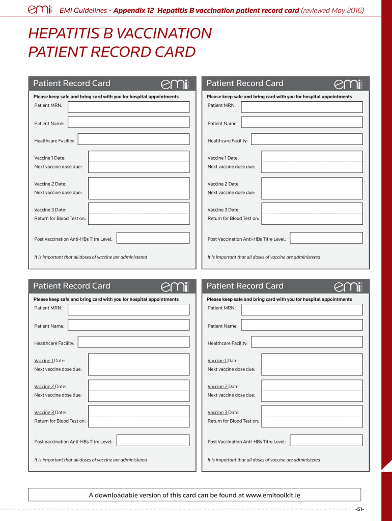 Hepatitis B Vaccination Record Complete With Ease Airslate Signnow