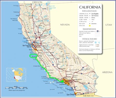 Highway 1 California Map Free Printable Maps Images