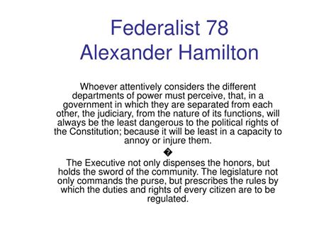 How Does Federalist 78 Shape Judiciary? Key Takeaways