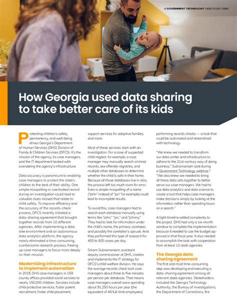 How Georgia Used Data Sharing To Take Better Care Of Its Kids