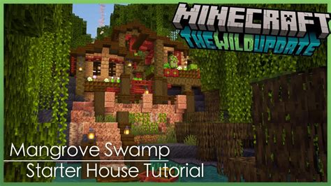 How To Build A Mangrove Swamp Hut Minecraft 1 19 Tutorial Youtube