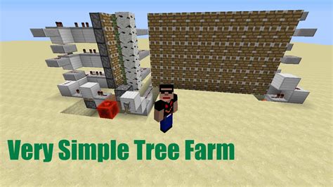 How To Build A Simple Cheap Semi Auto Tree Farm In Minecraft Works In