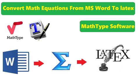 How To Convert Math Equations From Ms Word To Latex Mathtype Software