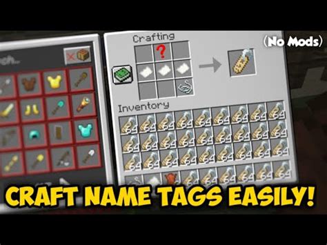 How To Craft Make Name Tag In Minecraft Ultimate Guide Youtube