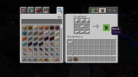 How To Craft Repair Use An Anvil In Minecraft