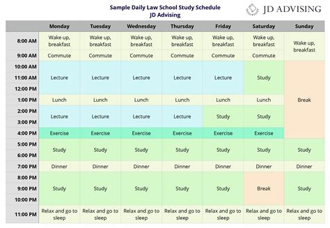 How To Craft The Perfect Law School Study Schedule Jd Advising