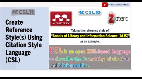 How To Create Citation Style Using The Citation Style Language And