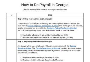 How To Do Payroll In Georgia Guide For Employers