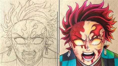 How To Draw Tanjiro Kamado Sun Breathing Kimetsu No Yaiba Youtube