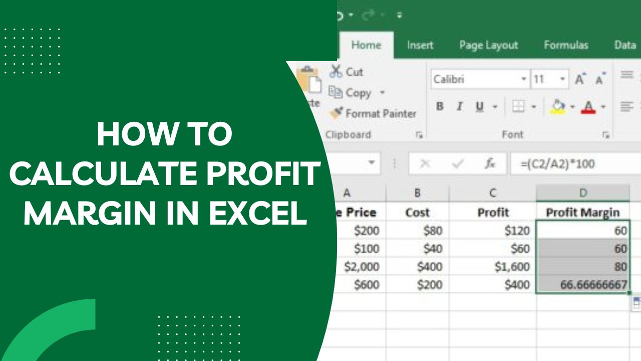 How To Easily Calculate Profit Margin In Excel Step By Step Guide