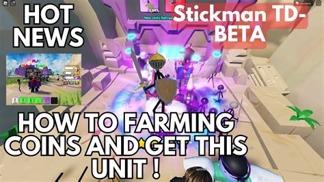 How To Farming Coins In This Game Stickman Td Beta Roblox Youtube