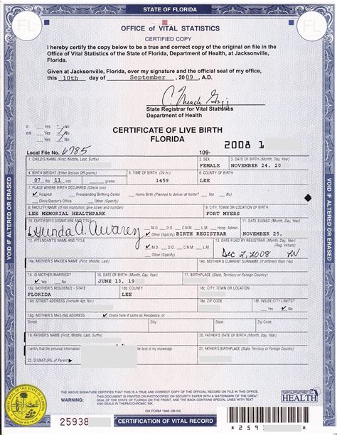 How To Get A Birth Certificate In Florida Online In 2020 Birth