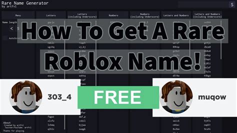 How To Get A Rare Username In Roblox 2020 Youtube