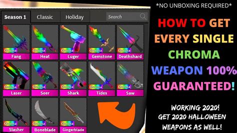 How To Get Every Single Chroma Weapon In Mm2 100% Guaranteed *Without ...