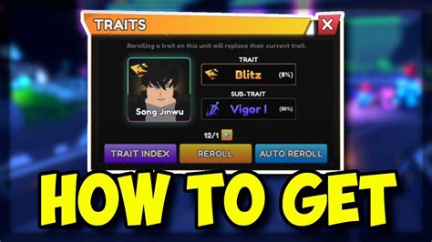 How To Get Sub Traits For Unit In Anime Vanguards How To Unlock