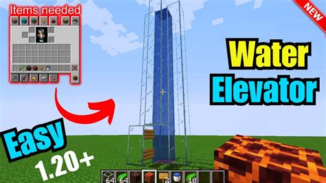 How To Make A Water Elevator Minecraft Tutorial Youtube