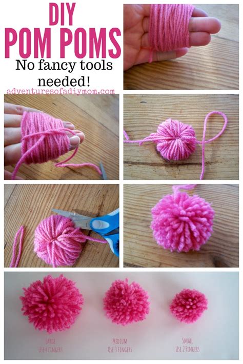 How To Make Pom Poms From Yarn Adventures Of A Diy Mom