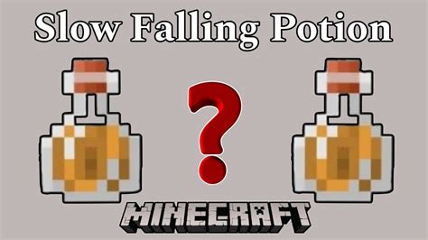 How To Make Potion Of Slow Falling Youtube