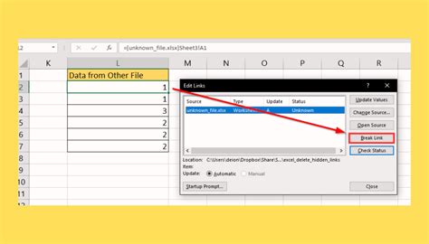 How To Remove Hidden Links In Excel Sheetaki