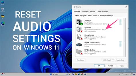 How To Reset Audio Settings In Windows Techno Digits