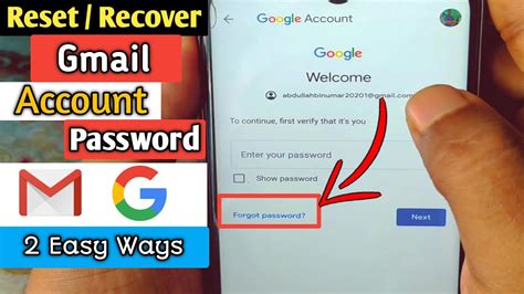 How To Reset Or Recover Gmail Account Password If Forgotten 2025 Youtube