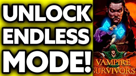 How To Unlock Endless Mode Vampire Survivors 2025 Youtube