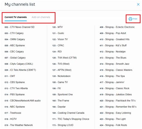 How To View Your Shaw Channel List